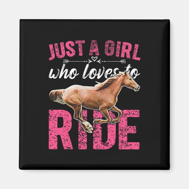 Aimant Juste Une Fille Qui Aime Faire Du Cheval À Cheval  (Devant)