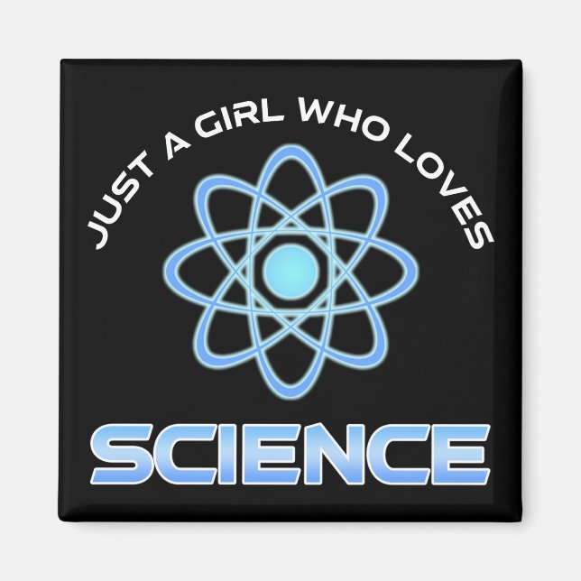 Aimant Juste Une Fille Qui Aime La Science (Devant)