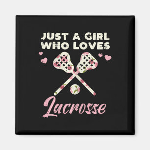 Aimant Juste Une Fille Qui Aime Lacrosse Lax Joueur Goali