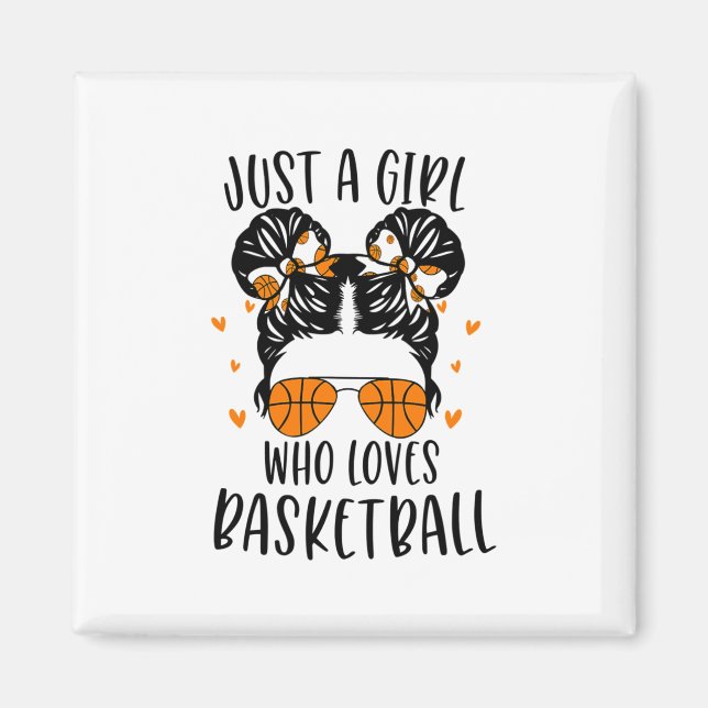 Aimant Juste Une Fille Qui Aime Le Basket-Ball (Devant)