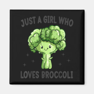 Aimant Juste une fille qui aime le brocoli Drôle d'amour