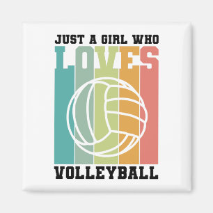 Aimant Juste une fille qui aime le volleyball