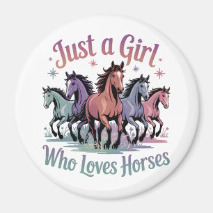 Aimant Juste une fille qui aime les chevaux
