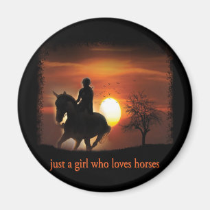 Aimant juste une fille qui aime les chevaux