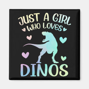 Aimant Juste Une Fille Qui Aime Les Dinos Mignons Dinosau