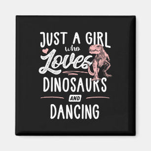 Aimant Juste Une Fille Qui Aime Les Dinosaures Et La Dans