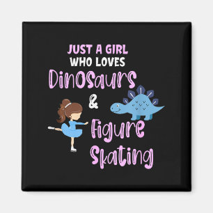 Aimant Juste Une Fille Qui Aime Les Dinosaures Et Le Pati