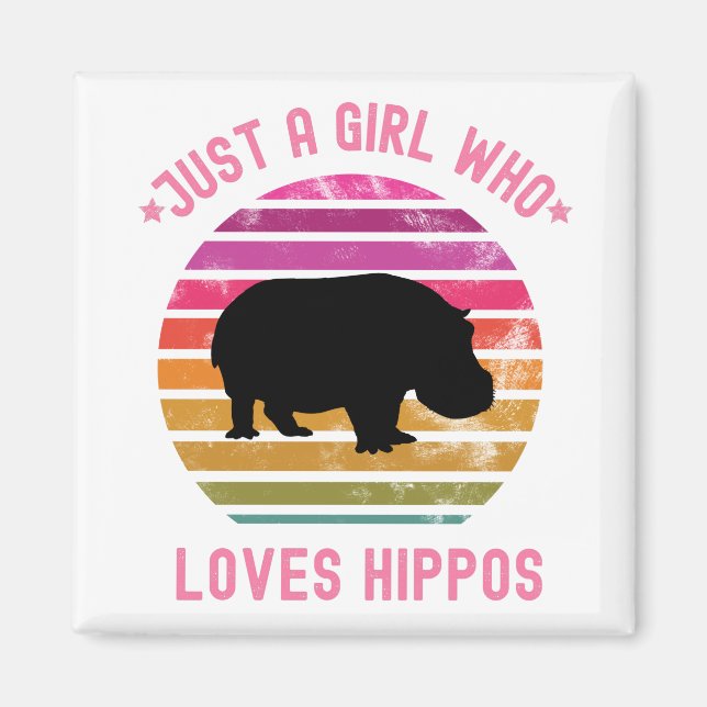 Aimant Juste Une Fille Qui Aime Les Hippes (Devant)