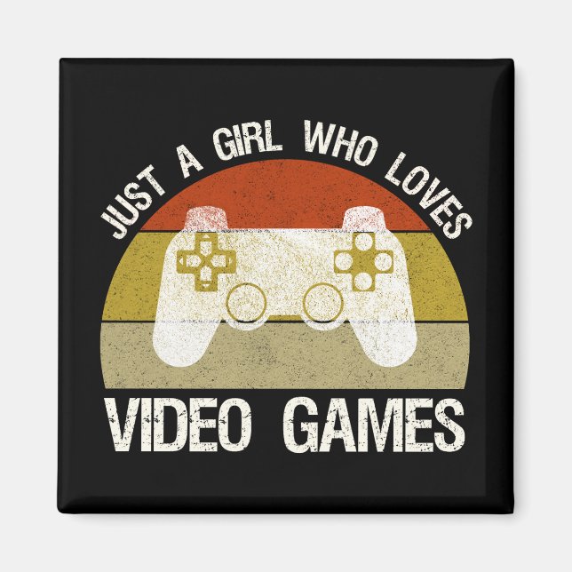 Aimant Juste Une Fille Qui Aime Les Jeux Vidéo (Devant)