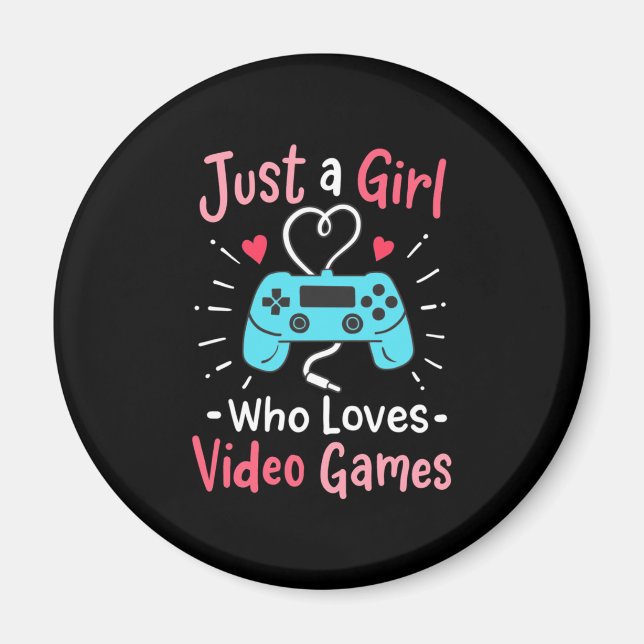 Aimant Juste une fille qui aime les jeux vidéo (Devant)