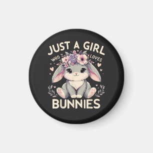 Aimant Juste Une Fille Qui Aime Les Lapins
