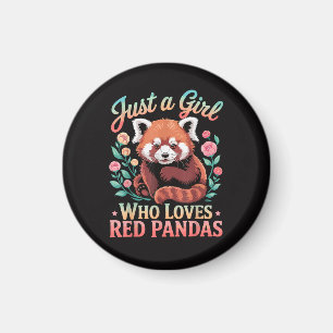 Aimant Juste Une Fille Qui Aime Les Pandas Rouges