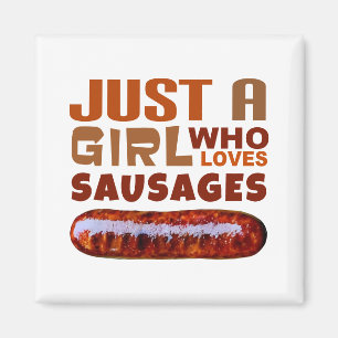 Aimant Juste une fille qui aime les saucisses