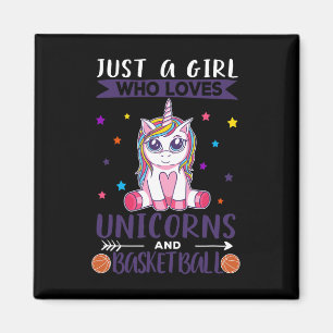 Aimant Juste Une Fille Qui Aime Les Unicornes Et Le Baske