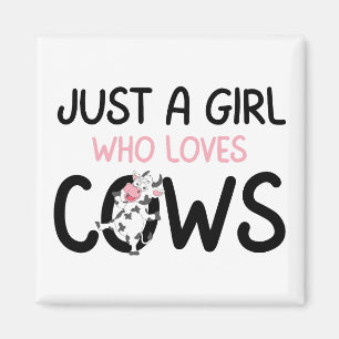 Aimant Juste Une Fille Qui Aime Les Vaches Ferme De Vache