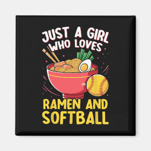 Aimant Juste une fille qui aime Ramen et les amoureux de
