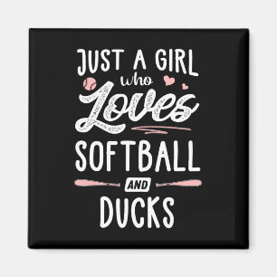 Aimant Juste une fille qui aime Softll et les canards Cad
