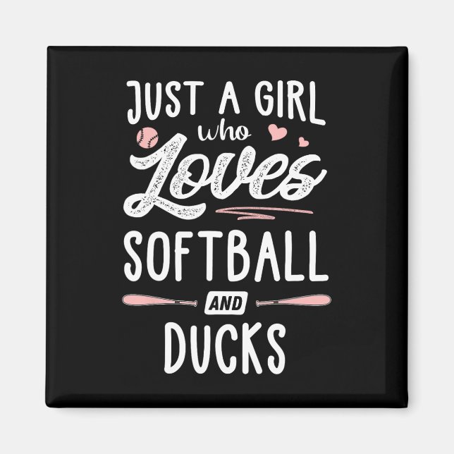 Aimant Juste une fille qui aime Softll et les canards Cad (Devant)