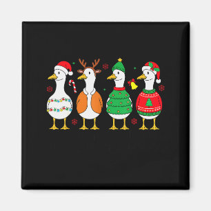 Aimant Juste une oie joyeuse Noël drôle Père Noël oie Noë