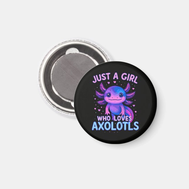 Aimant Juste une personne qui aime les axolotls (Recto/Verso)