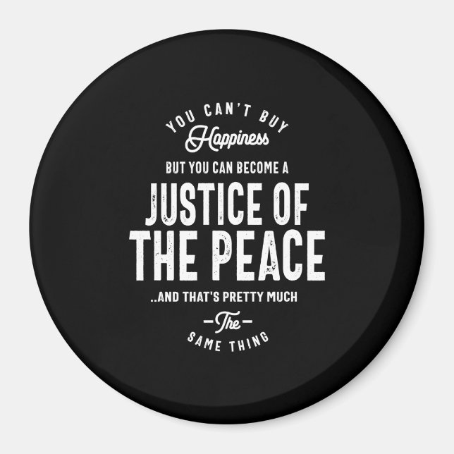 Aimant Justice Of The Peace Job Title Cadeau (Devant)