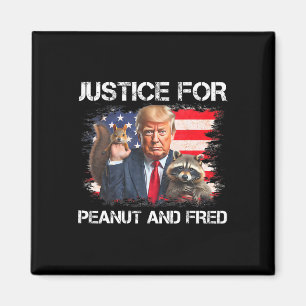 Aimant Justice Pour L'Écureuil D'Arachide Fred Raccoon Vo