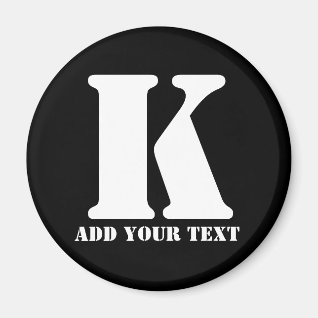 Aimant K Monogramme classique tendance mariage personnali (Devant)
