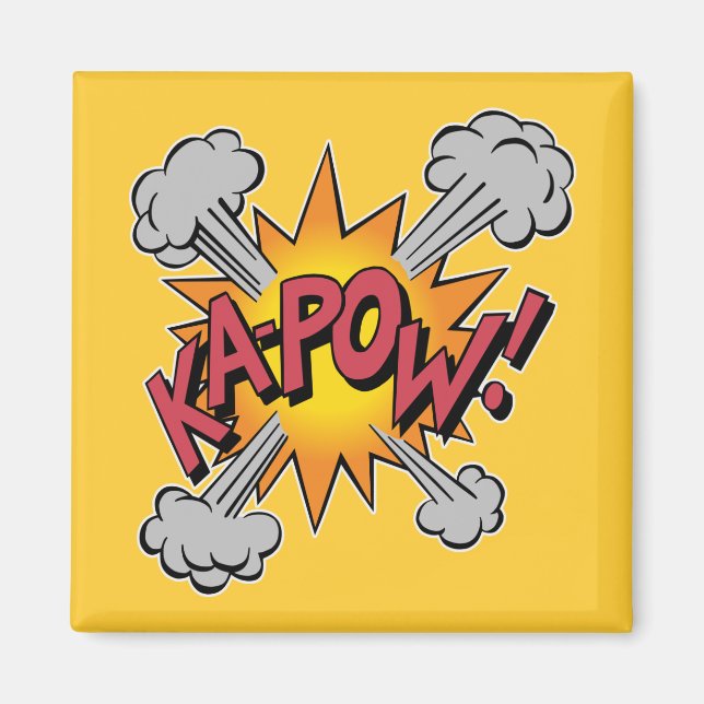 Aimant KA-POW ! Graphique de bandes dessinées (Devant)