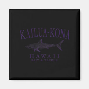 Aimant Kailua - kona hawaii requin vintage prune art