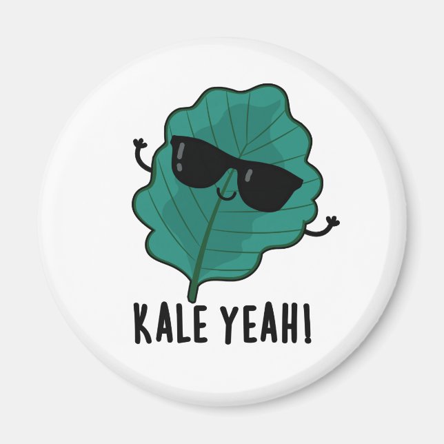 Aimant Kale Ouais Funny Veggie Pun (Devant)