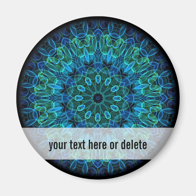 Aimant Kaléidoscope Blue Green Gems (Devant)