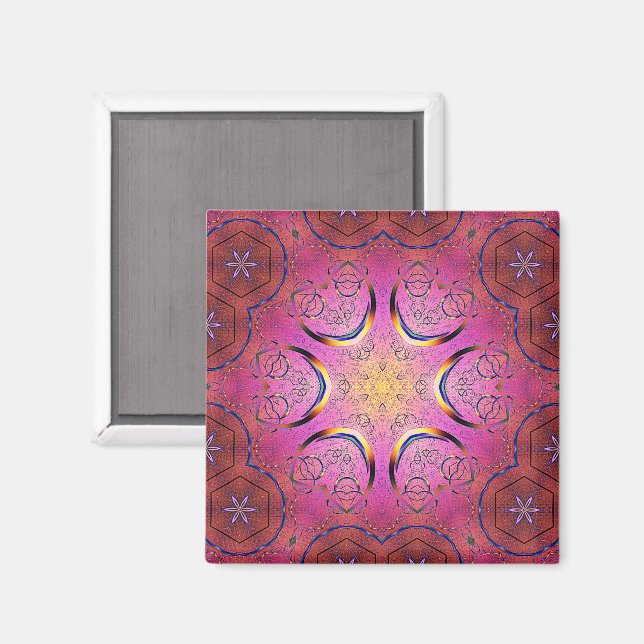 Aimant Kaleidoscope du coeur radieux (Recto/Verso)