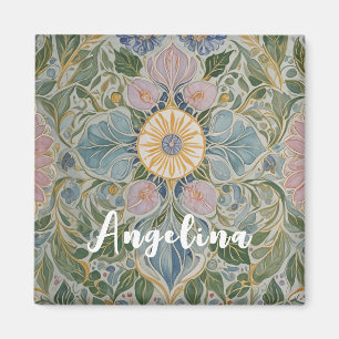Aimant Kaleidoscope floral Personnalisé