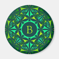 Kaleidoscope Monogrammé Orné de Vert Émeraude