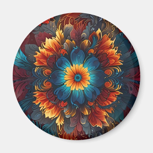 Aimant Kaleidoscope rêve coloré et hypnotique (Devant)