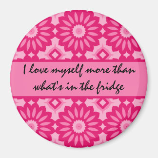 Aimant Kaléidoscope rose diète affirmation aimante