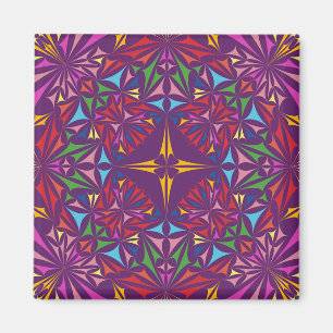 Aimant Kaleidoscope violet Motif orné