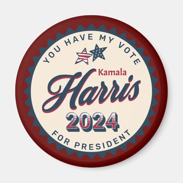 Aimant Kamala Harris 2024 | Mon vote est grand (Devant)