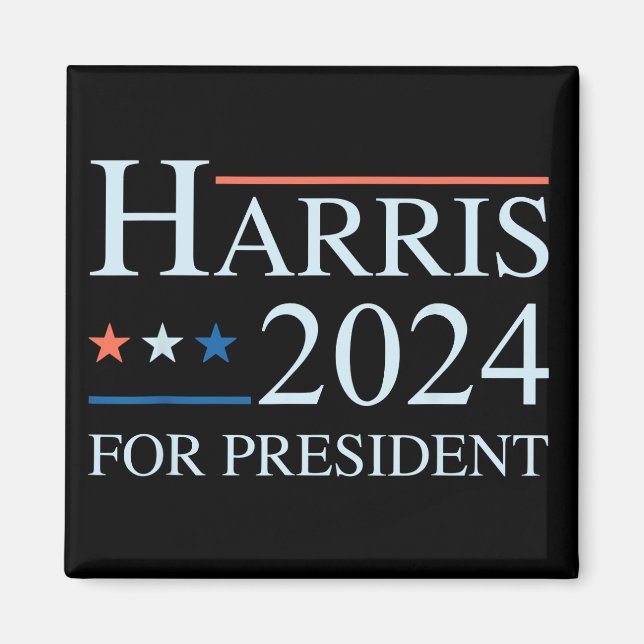 Aimant Kamala Harris 2024 Pour Président (Devant)