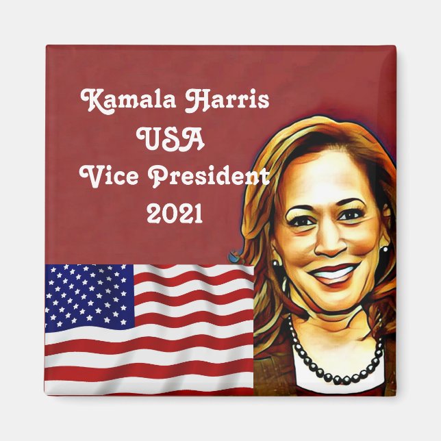 Aimant Kamala Harris 46e Vice-Présidents (Devant)