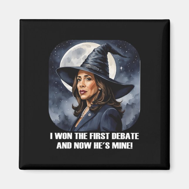 Aimant Kamala Harris Drôle Débat Élection 2024 Won Witch (Devant)