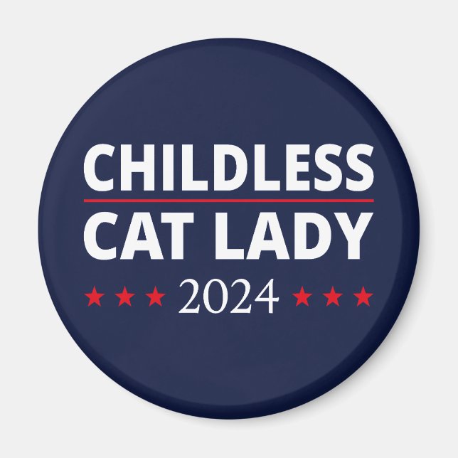 Aimant Kamala Harris - Enfless Cat Lady 2024 III (Devant)