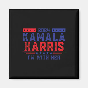 Aimant Kamala Harris Je suis avec elle Élection 2024 