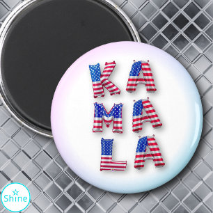 Aimant Kamala Harris Supporter États-Unis Drapeau Alphabe