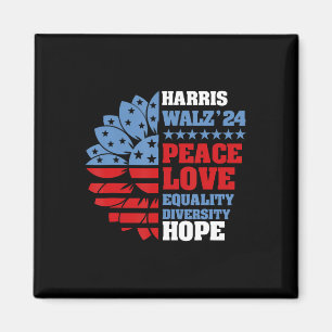 Aimant Kamala Harris Tim Walz 2024 Lgbt de Paix Harris Wa