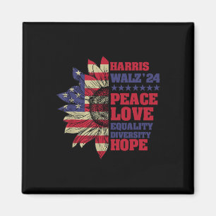 Aimant Kamala Harris Tim Walz 2024 Lgbt de Paix Harris Wa