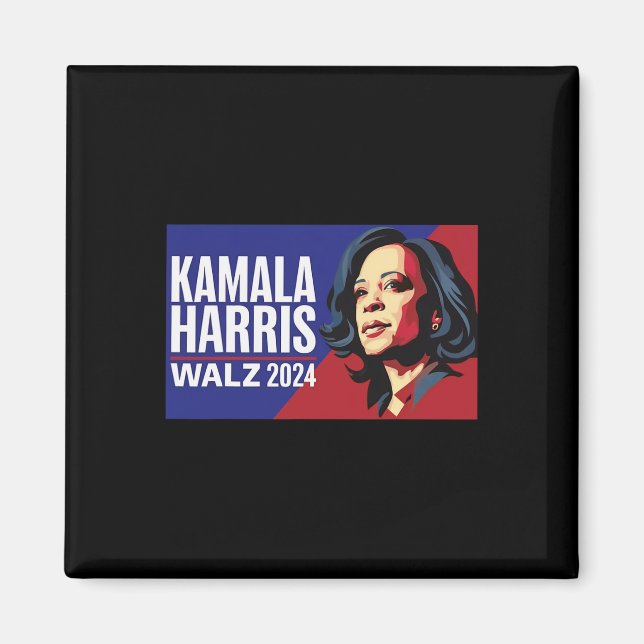 Aimant Kamala Harris Tim Wheimer Waltz 2024 Peace Lgbt (Devant)