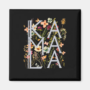 Aimant Kamala Harris Vintage Floral Feminine First Femme