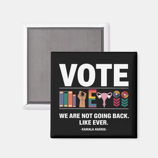 Aimant Kamala Nous Ne Reviendrons Pas Comme Jamais Fémini (Recto/Verso)