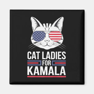 Aimant Kamala Pour Président - Cat Lady Uni